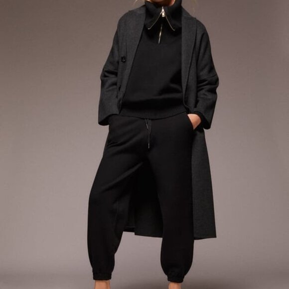 ZARA KNIT JOGGERS Black SIZE S - Picture 2 of 2
